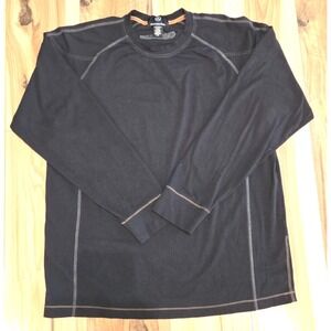Mercedes Benz Performance Long Sleeve Shirt‎ Mens Black Size L Stretch Crewneck